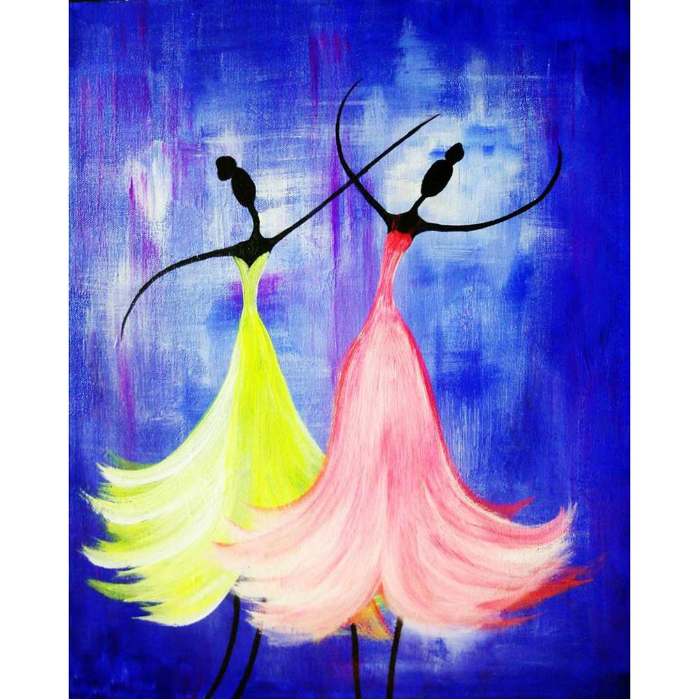 

30*40CM-Round Drill Diamond Painting-Dancing Women, 501 Original