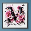 Diamond Painting-DIY Full Round Drill  Letter M