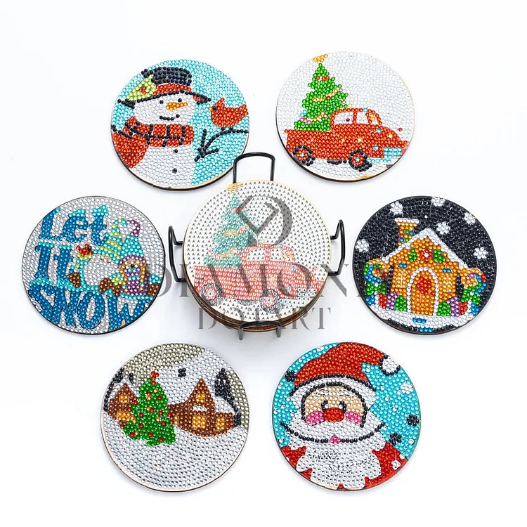 DIY Christmas L Diamond Painting Coasters
