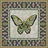 Butterfly Geometric Figure-14CT Stamped Cross Stitch 36*36cm/14.17*14.17in tapestrymarket