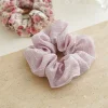 6PCS Floral Purple White Hair Band Scrunchies