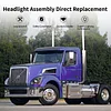 Unitedlu Black Headlight Headlights Compatible with 2004-2017 VOLVO VNL 670 780,Passenger Right Side Lamp Assembly
