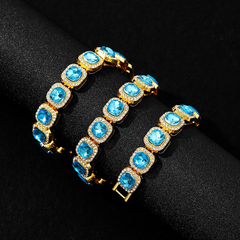 Casual Hip-Hop Solid Color Zircon Alloy Zinc Alloy Choker