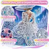Robe blanche glace Aurora, dame sp&eacute;cialement fa&ccedil;onn&eacute;e 5d bricolage partiel en diamant kits de peinture en diamant pour adultes d&eacute;butants d&eacute;coration int&eacute;rieure peintures diamants art 11,81 x 11,81 pouces