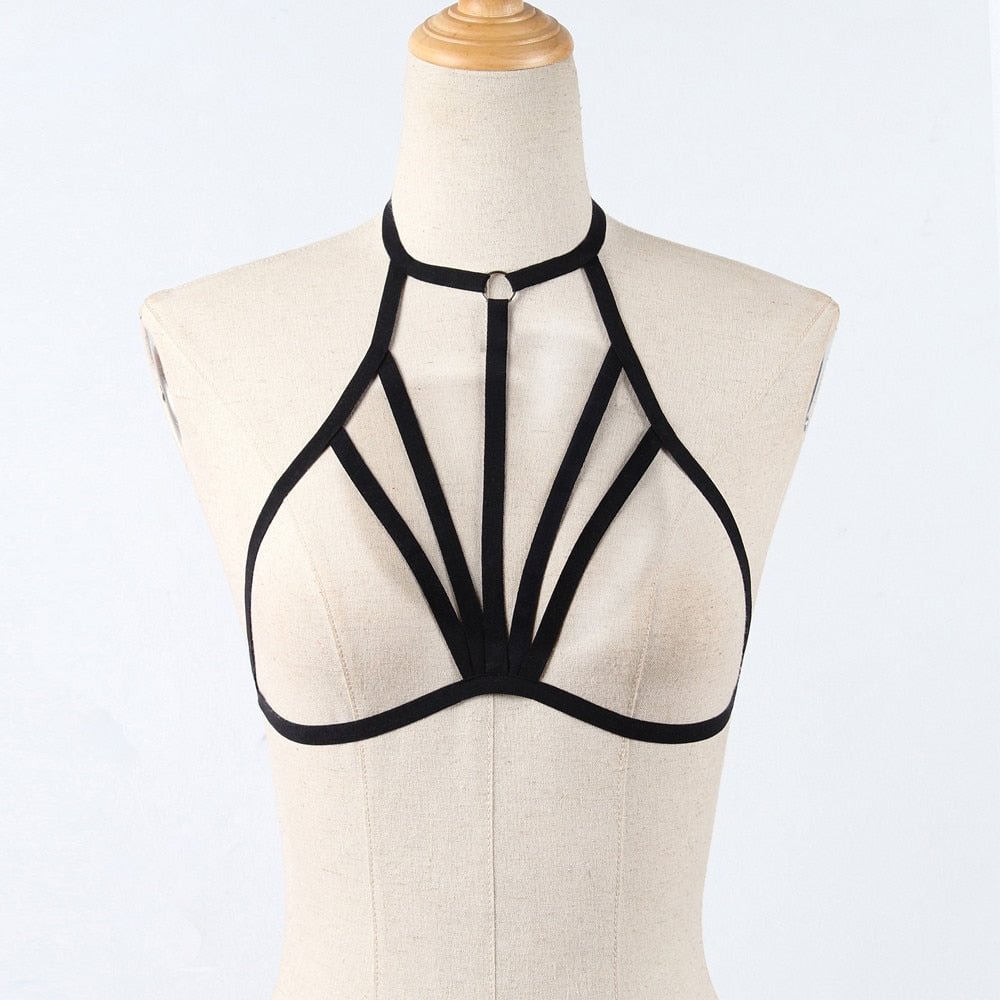 Sexy Women Body Garter Ladies Harness Bra Chest Bondage Erotic Lingerie Cage Bra Gothic Garter Belt Suspenders Polyester Belt