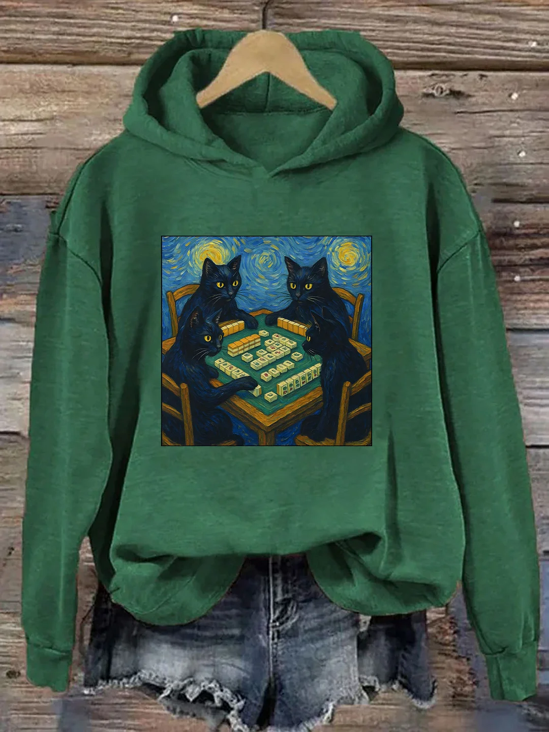 Mahjong Cat Lover Hoodie
