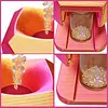 Diamond Painting Organizer Funnel Fit Round Containers Portable Drill Funnel 2.56x1.97in for DIY Craft Easy Transfer Tools (Red Gold)