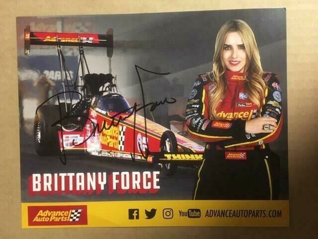 Brittany Force Racing Boldly Signed 8x10 Sharp Photo Poster painting with COA