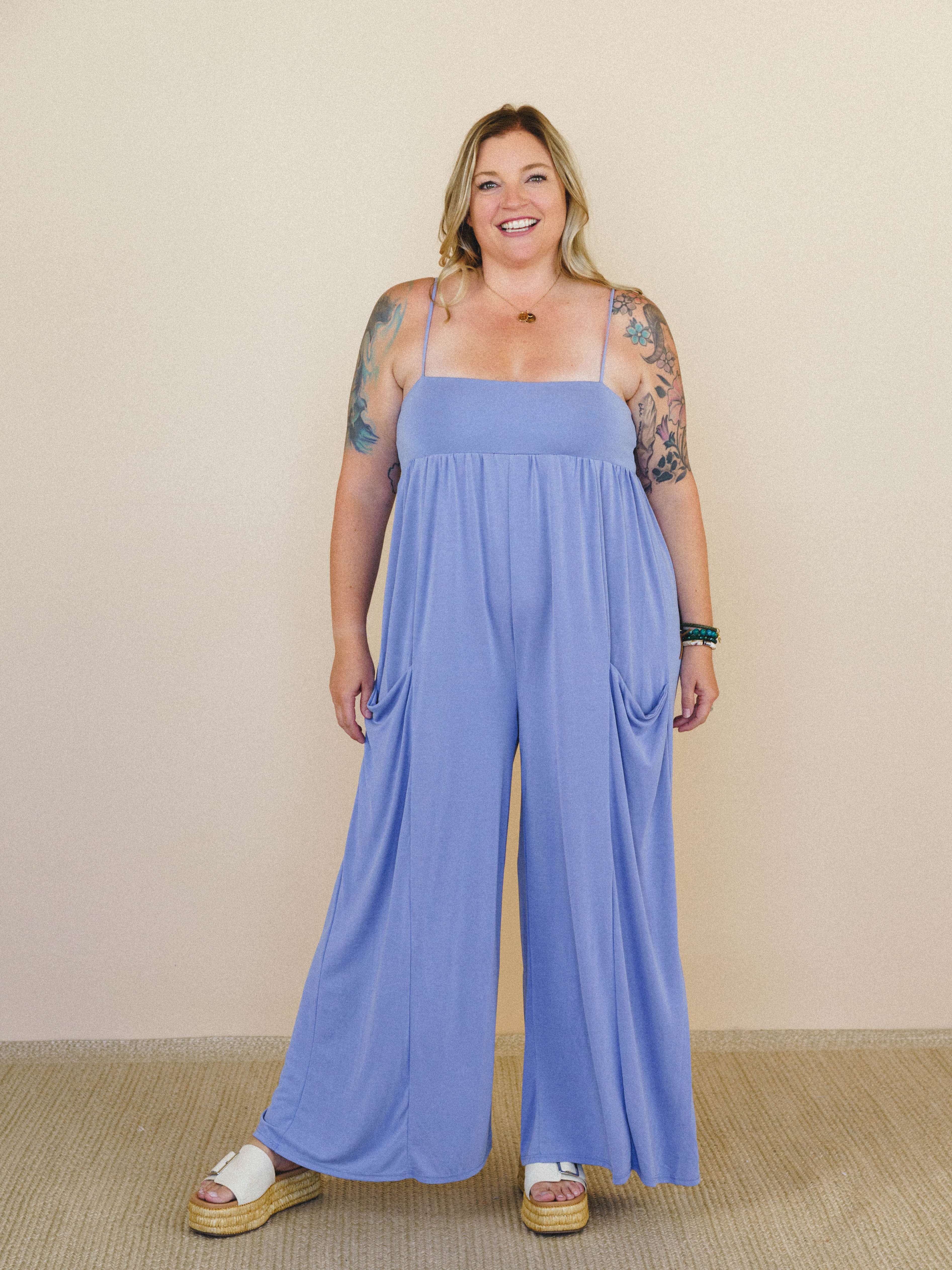 Heart of Posey's Jumpsuit - Blue