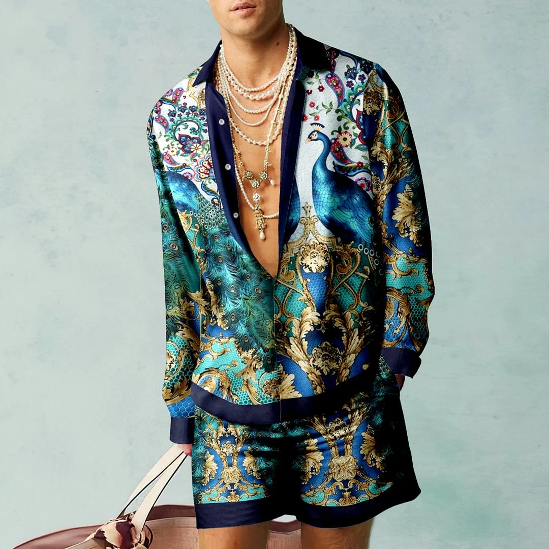 Artistic Retro Long Sleeve Shirt Set