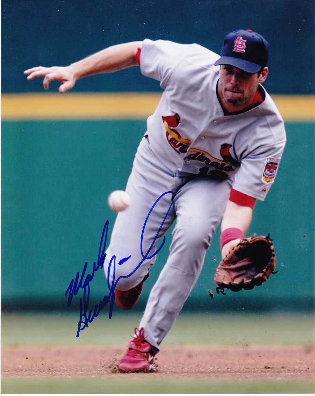 MARK GRUDZIELANEK ST. LOUIS CARDINALS ACTION SIGNED 8x10