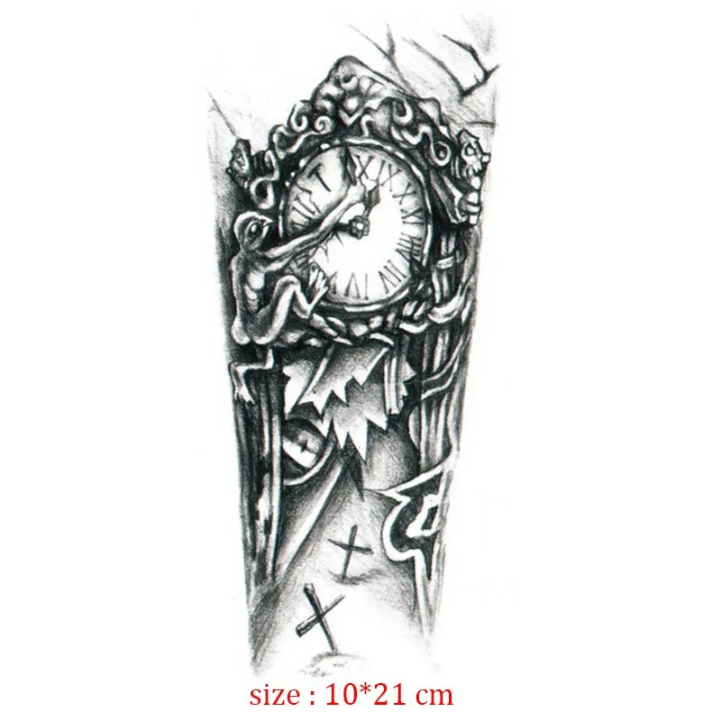 Tattoo Sticker machine gear waterproof Temporary hand arm leg back Tatoo Stickers Flash Fake Tattoos for girl Woman man