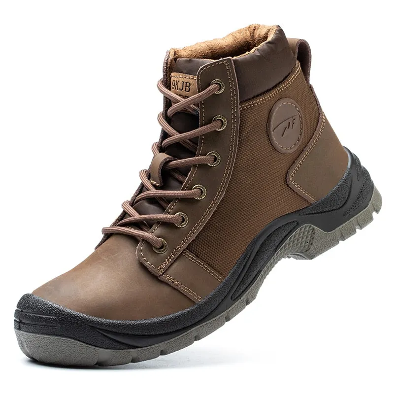Men's Hiking Boots Military Work Trekking Boots Indestructible Men Work Waterproof Shoes Combat Safety Boots Tactical Shoes 2021