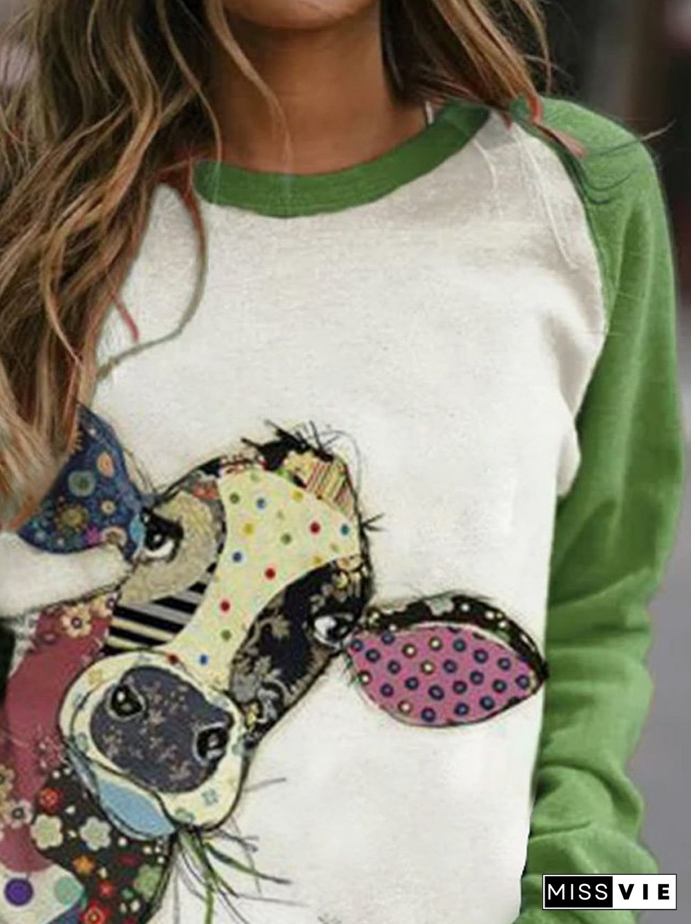 Casual Raglan Sleeve Sweatshirts