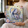 Framed Diamond Painting - Special Shaped - Elephant (25x25cm)