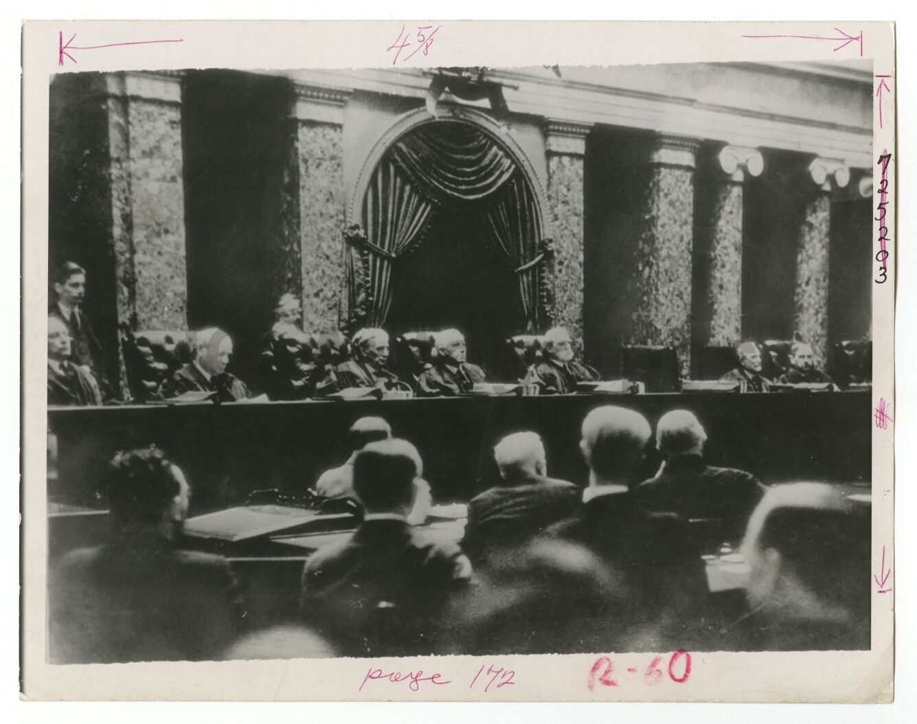 U.S. Supreme Court - Vintage Publication Photo Poster paintinggraph - Court in Session - 1930s