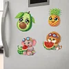 12PCS DIY Diamond Art Refrigerator Sticker Kits for Home Decor (Fruit)