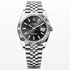 Rolex Datejust 41mm/36mm Stainless Steel on Jubilee with Black Dial and Fluted Bezel Replica