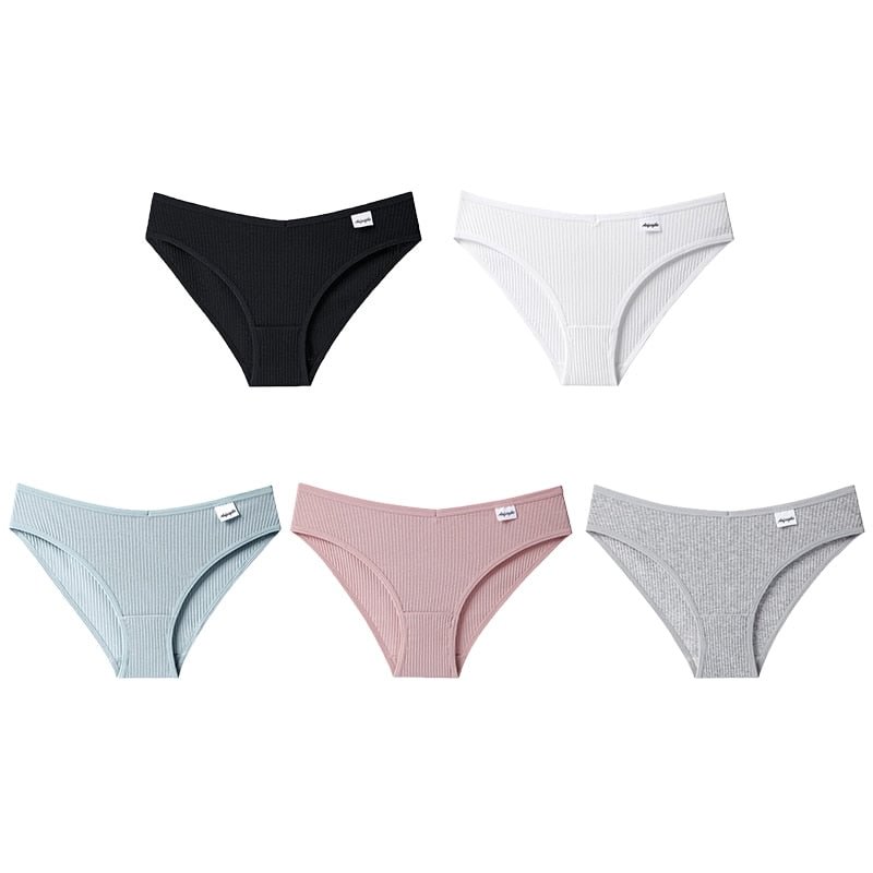 5PCS/Set Women Panties Cotton Underwear Female Panties Solid Color Underpants Sexy Lingerie Pantys for Woman Briefs
