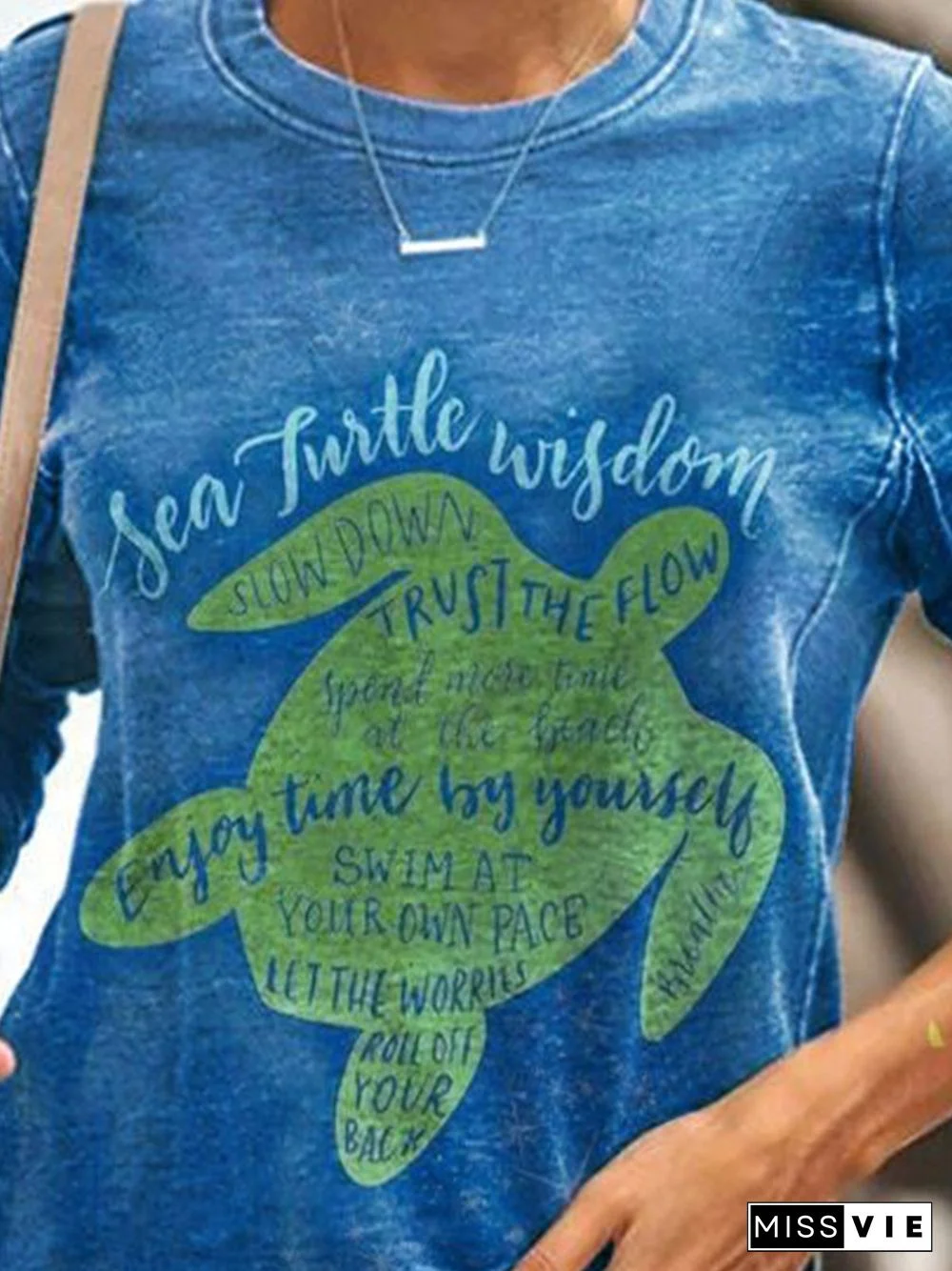 Vintage Plus Size Long Sleeve Crew Neck Statement Letter Printed Casual Tops