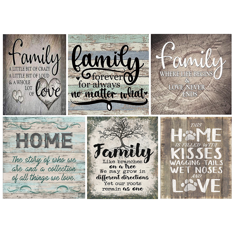 DIY Home Family Letters Patterns Cross Stitch Kit Stamped 11CT Embroidery