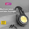 Mini COB Keychain Light USB Strong LED Work Outdoor Camping Emergency Lamp