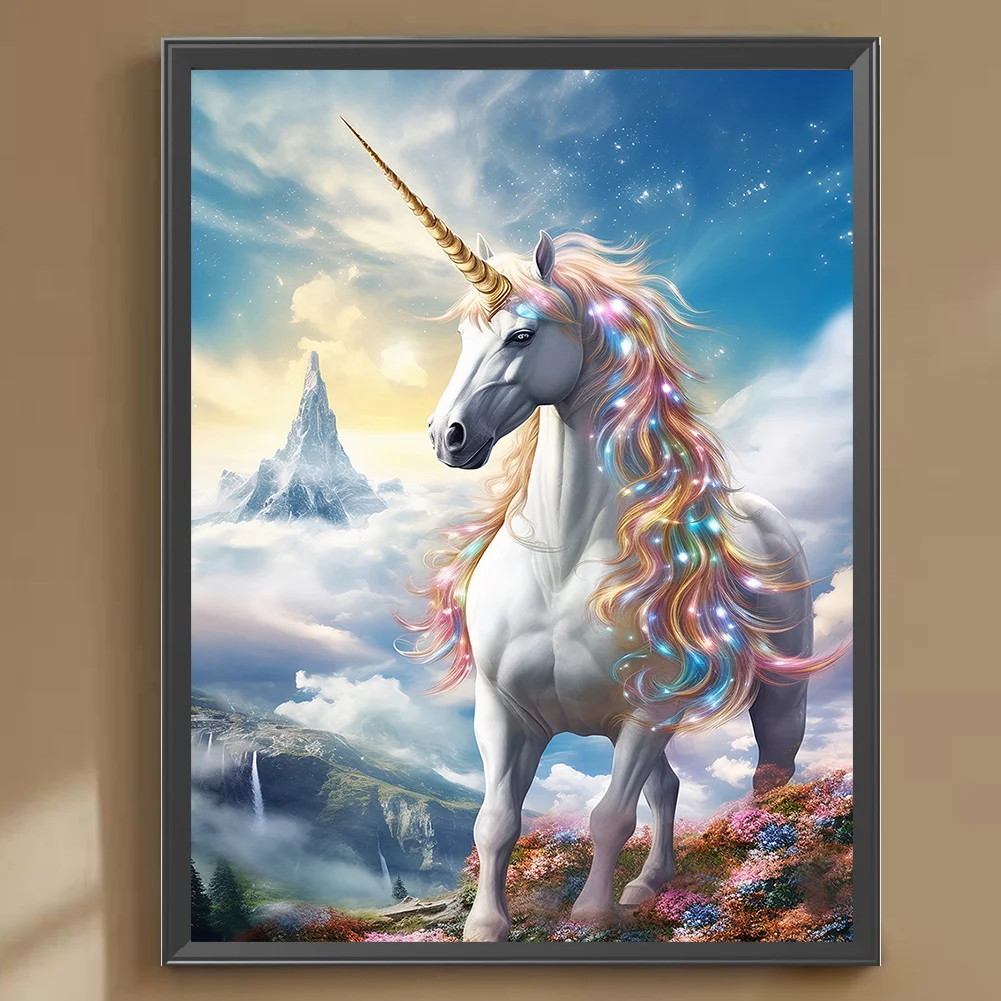 Full Round Diamond Painting 30*40cm - Fantasy Unicorn