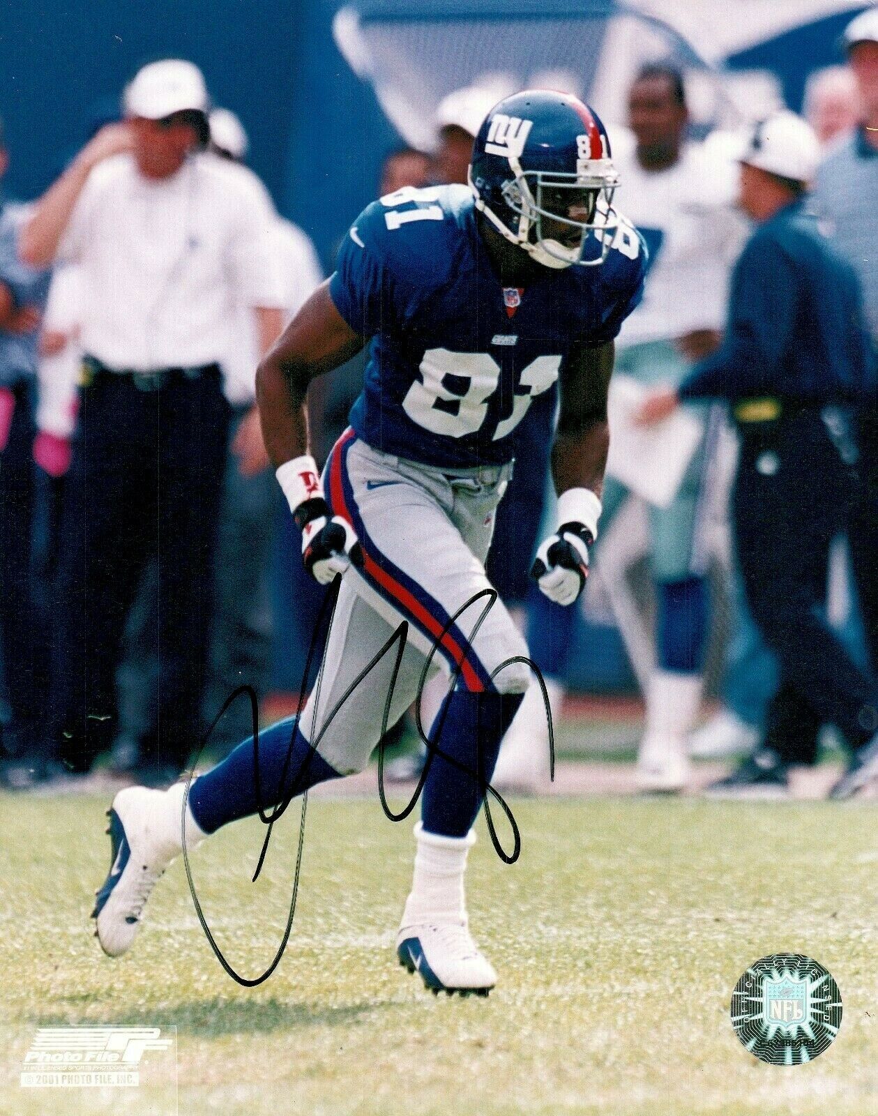 Amani Toomer New York Giants Signed 8x10 Photo Poster painting Autographed COA