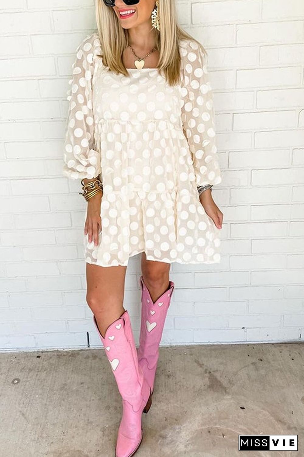 Heart Slip On Cowgirl Boots