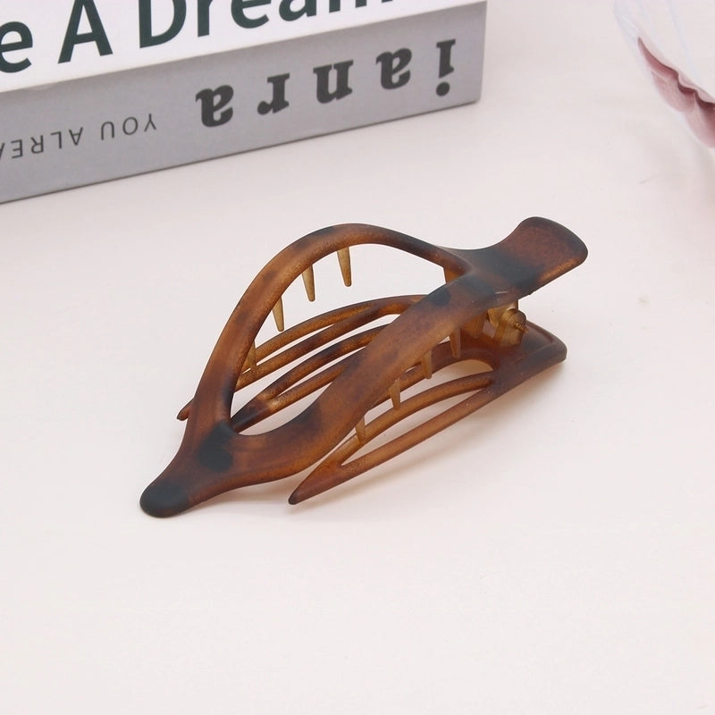 Women’s Lady Classic Style Solid Color Plastic Stoving Varnish Hair Clip