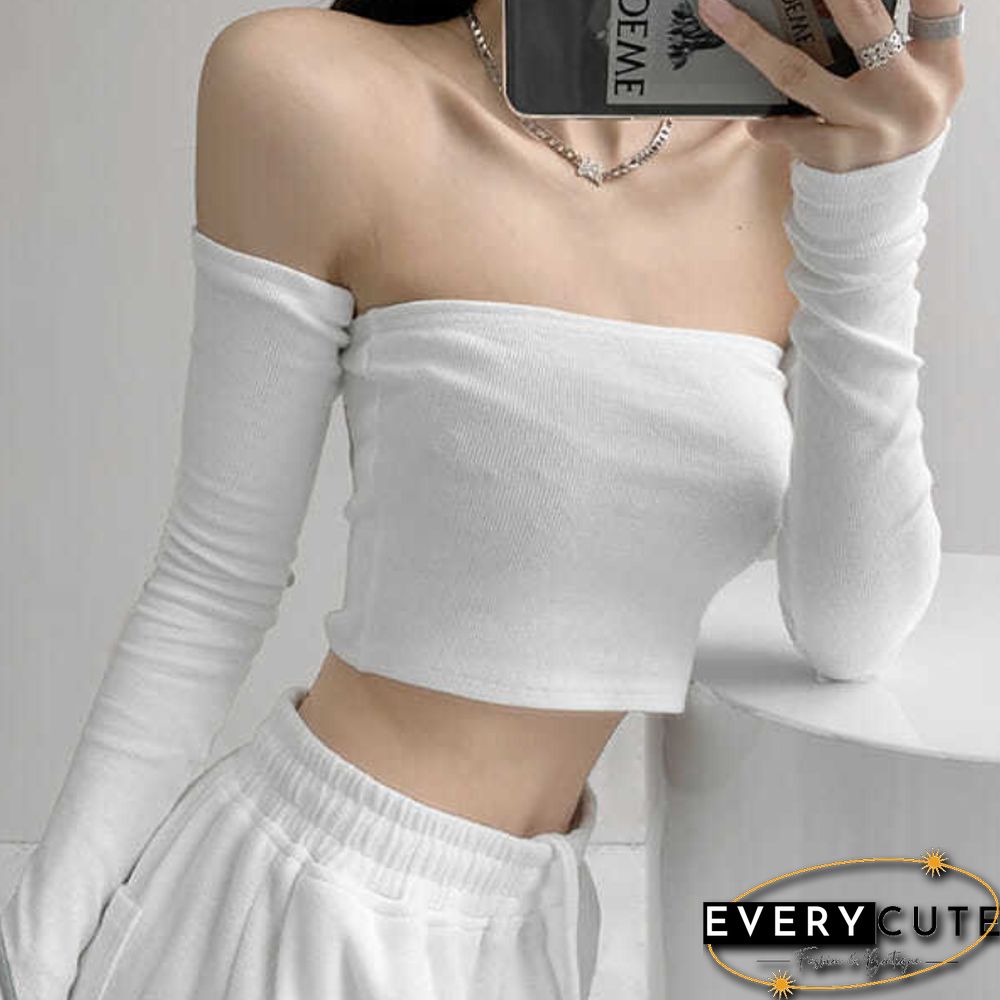 Streetwear Sexy Women Camis Tube Summer Skinny Crop Fashion Harajuku Removable Sleeve Feminine Hip Hop Hot Girls Club Party Jazz