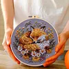 Foxes-DIY Embroidery Kit with Pattern Cotton Threads Needles Hoop 30*30cm/11.81*11.81in tapestrymarket