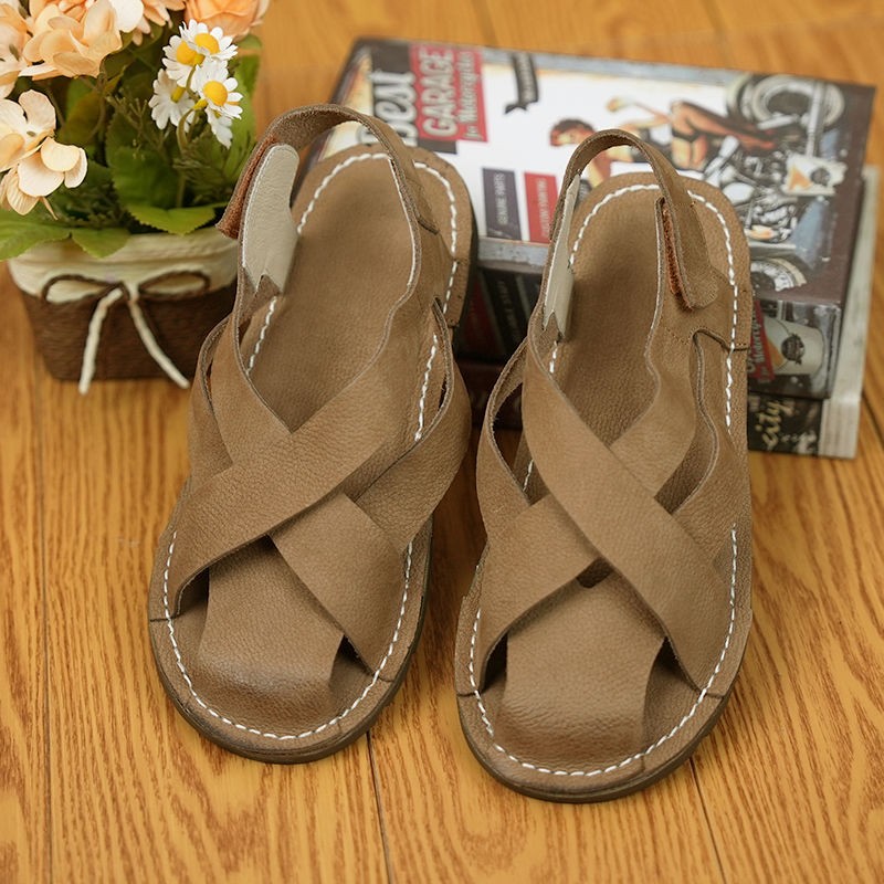 Tyrantmu pretty shoes Women Shoes Summer Platform Sandals Baotou Women Sandals Flat Sandals for Women Non-Slip Comfortable Lightweight Walking Sandal