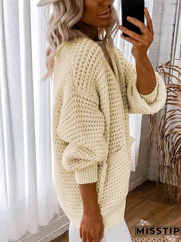 V-Neck Long Sleeve Cardigan
