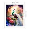 White Peacock Full Stamped Cross Stitch Kit 11CT 3-Strand 50x65cm Animal Series
