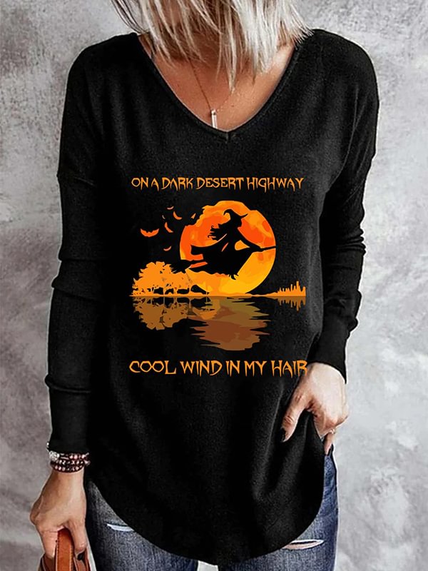 Witch Halloween Long Sleeve Top