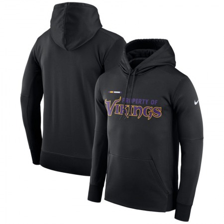 Men's Minnesota Vikings  Black Sideline Property Of Performance Pullover Hoodie