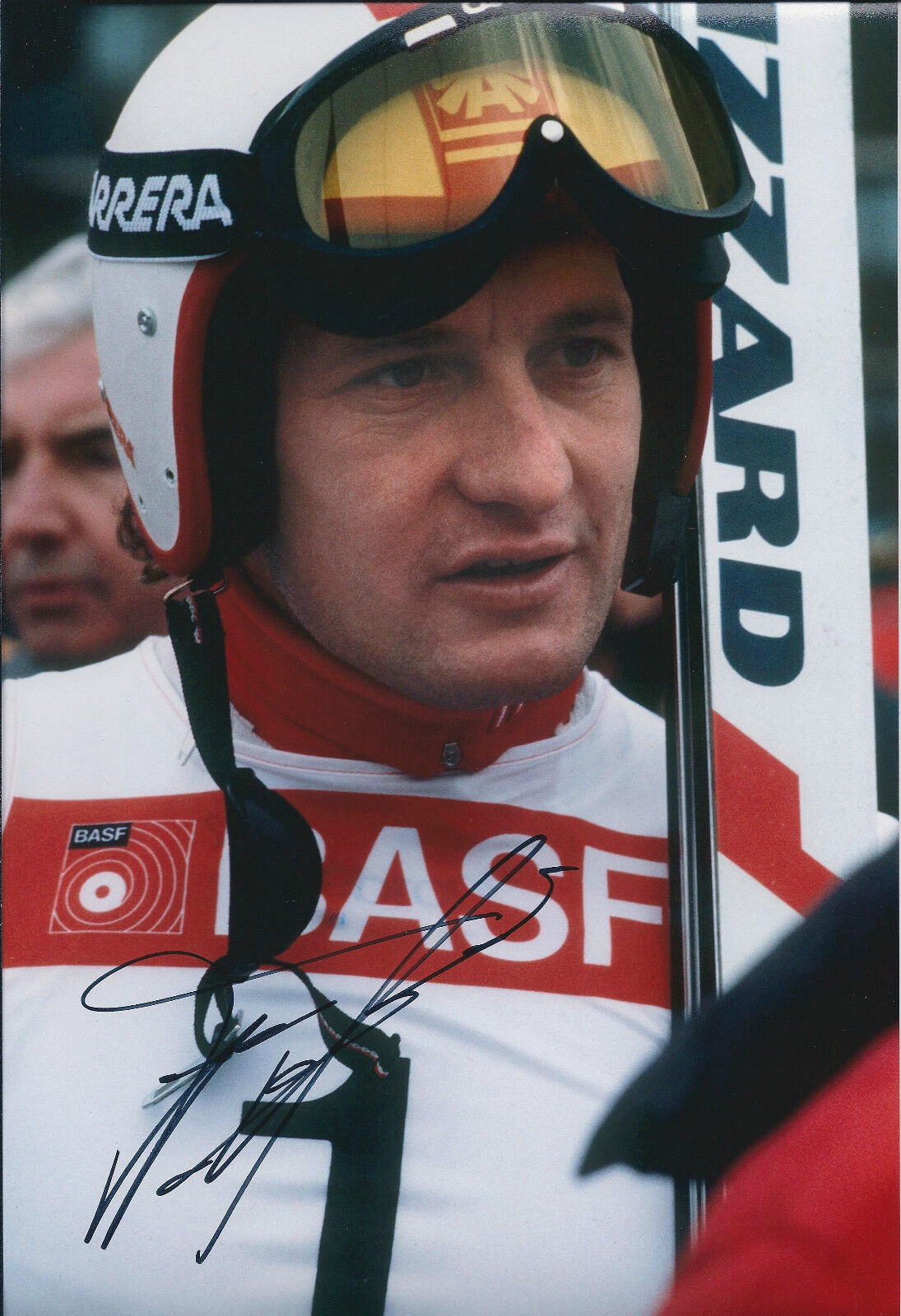 Franz KLAMMER Signed 12x8 Autograph Photo Poster painting AFTAL COA World Cup Downhill SKIER