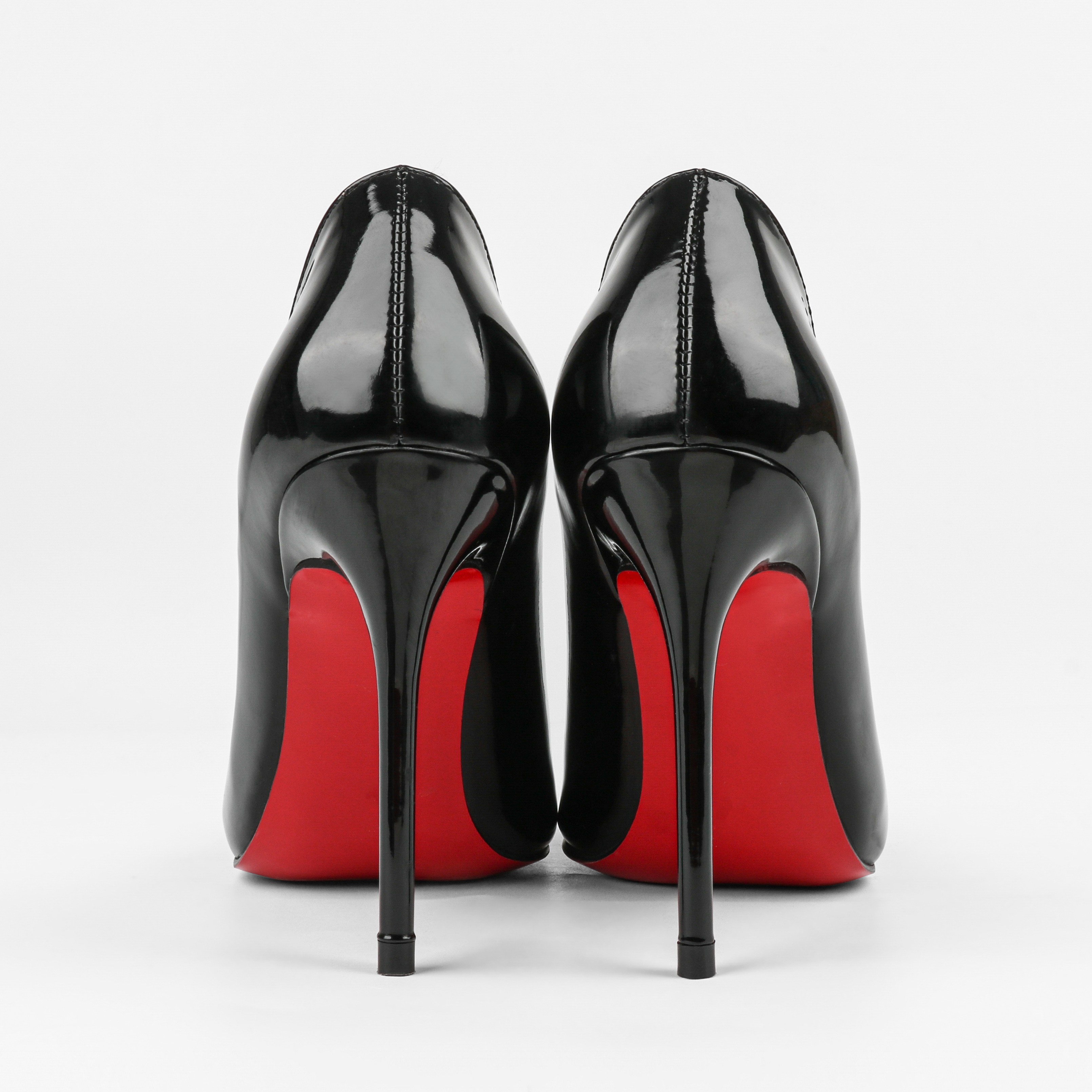 100mm Women's Red Bottom High Heels for Party Wedding Patent Pumps-MERUMOTE