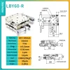Precision micro-adjustment XY axis displacement platform, stainless steel LBX/LBY-40/50/60/70/80/100 manual slide