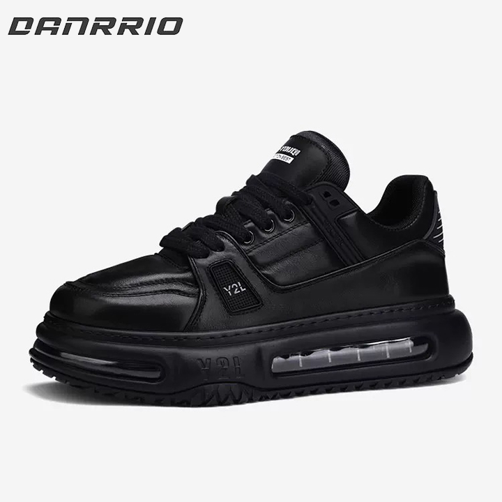 DANRRIO Leather Air Cushion Thick Sole Luxury Niche Cowhide Skate Shoes DANRRIO.COM DANRRIO