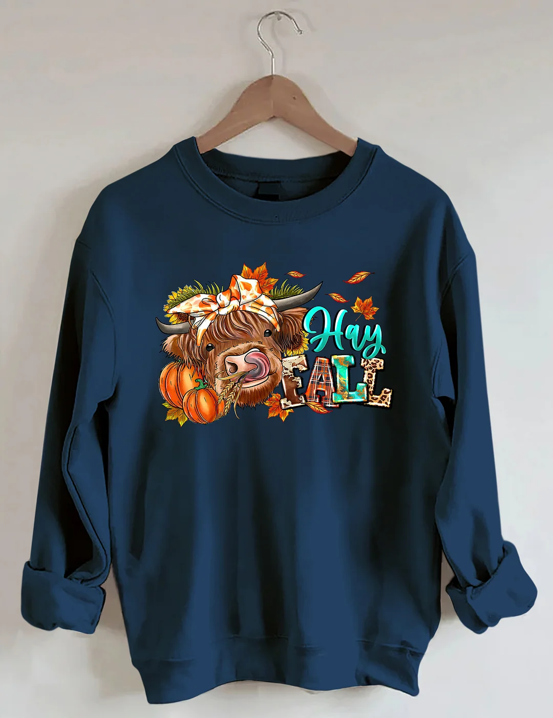Hay Fall Cow Sweatshirt