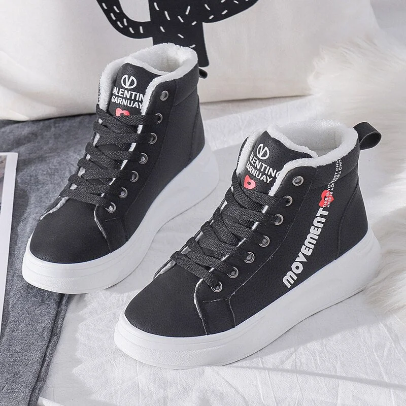 2021 New White Boots Women Shoes Winter Sneakers Platform Pink Snow Boots Fur Sport Casual Shoes Woman basket femme Big Size 41