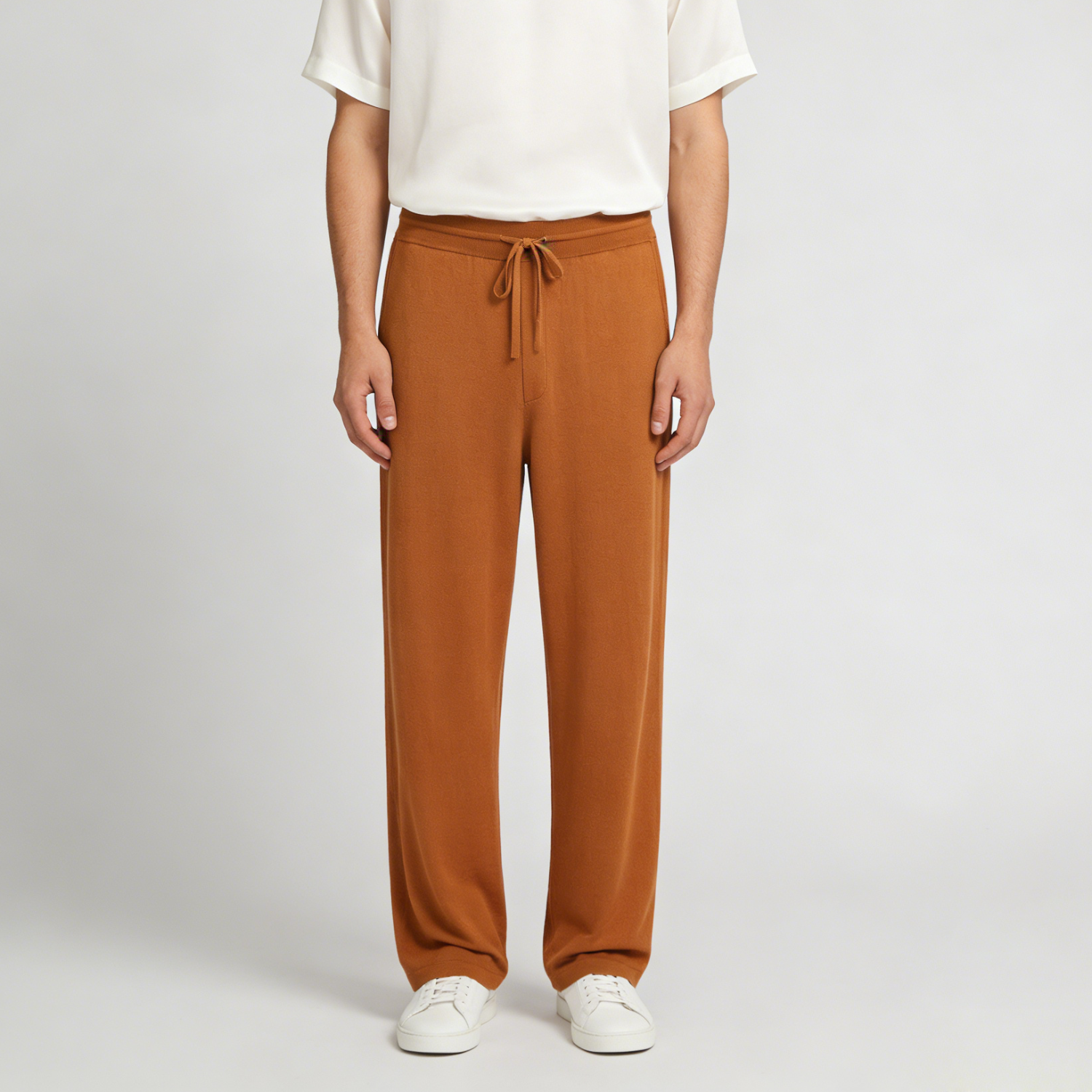 Men's Straight Leg Silk Cashmere Pants | Spring Summer REAL SILK LIFE