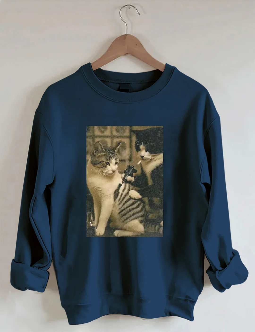 Funny Cat Tattoo Sweatshirt