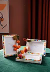 Harvest DIY Building Block Photo Frame Kit,Creative Handmade Assembled Photo Frame Handmade Craft Gift Home Tabletop Display Decor