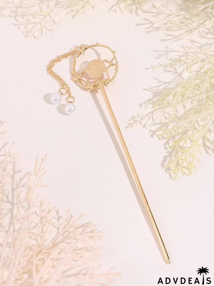 Faux Pearl Pendant Hair Pin