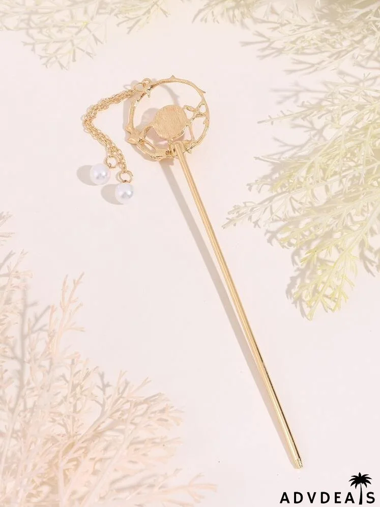 Faux Pearl Pendant Hair Pin