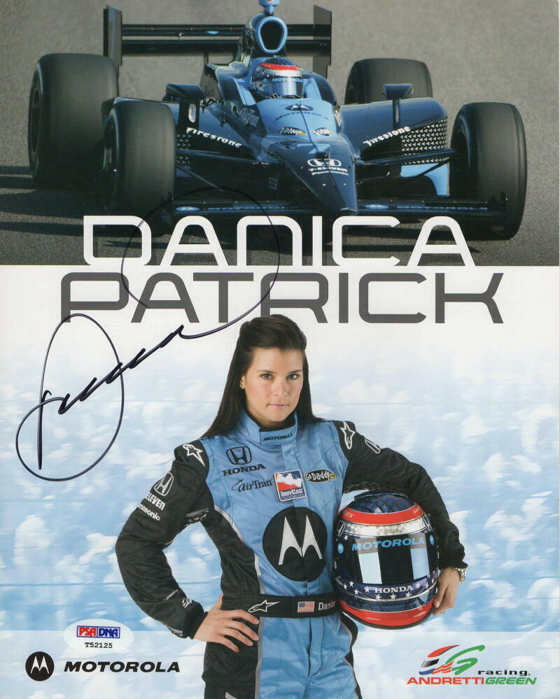 DANICA PATRICK SIGNED AUTOGRAPH 8X10 DRIVER CARD Photo Poster painting - SEXY NASCAR BABE PSA