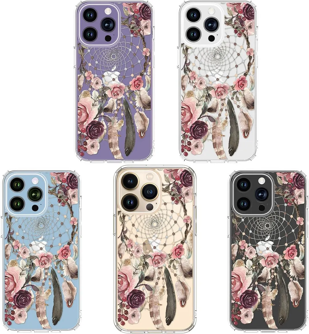ProCaseMall iPhone 15 Pro Case Elegant Pink Blossoms